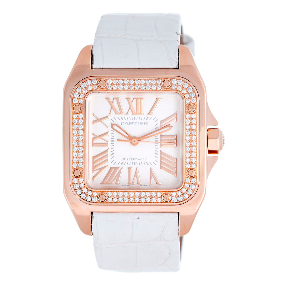 Cartier Santos 100 Diamond 33mm Unisex Watch WM50450M