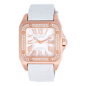 Cartier Santos 100 Diamond 33mm Unisex Watch WM50450M