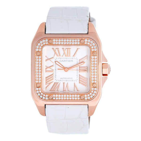 Cartier Santos 100 Diamond 33mm Unisex Watch WM50450M
