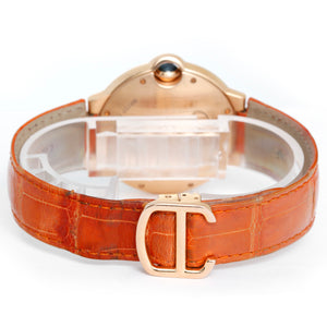 Cartier Ballon Bleu 18K Rose Gold Leather Strap W900551