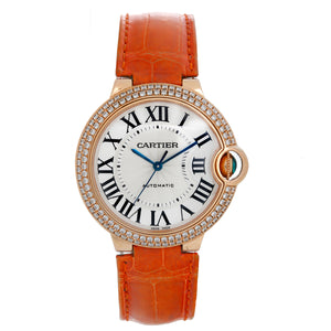 Cartier Ballon Bleu 18K Rose Gold Leather Strap W900551