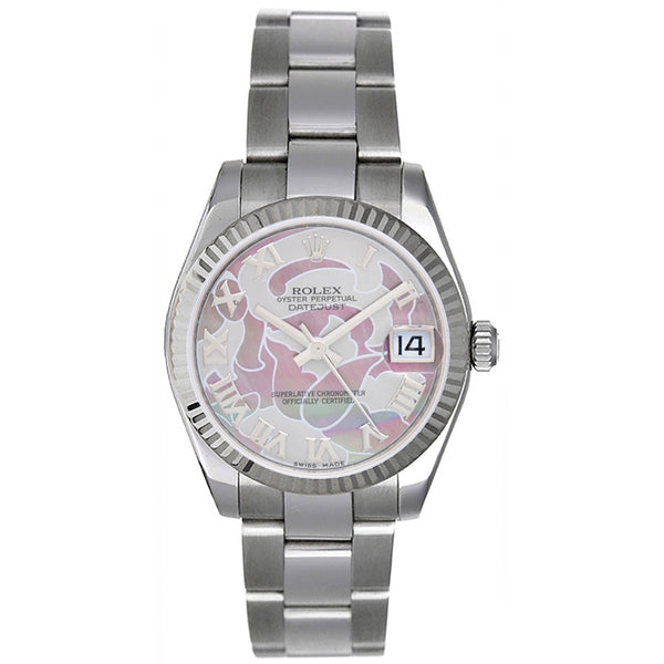 Rolex Datejust Midsize Steel Watch Golddust dream black mother of pearl dial 178274