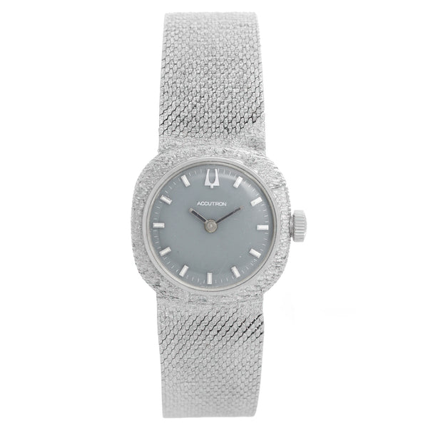 Accutron Bulova 14K White Gold Watch