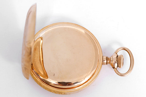 Elgin Antique 14K Gold Filled Hunter Case Pocket Watch