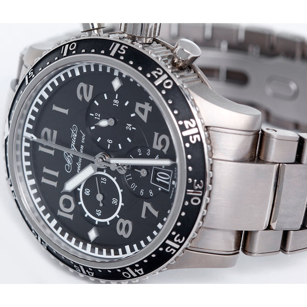 Breguet Transatlantique Type XXI Flyback Men's Titanium Chronograph Watch 3810TI/H2/TZ9