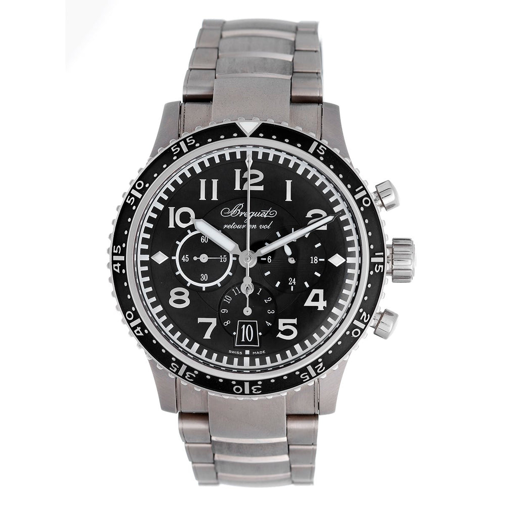 Breguet Transatlantique Type XXI Flyback Men's Titanium Chronograph Watch 3810TI/H2/TZ9