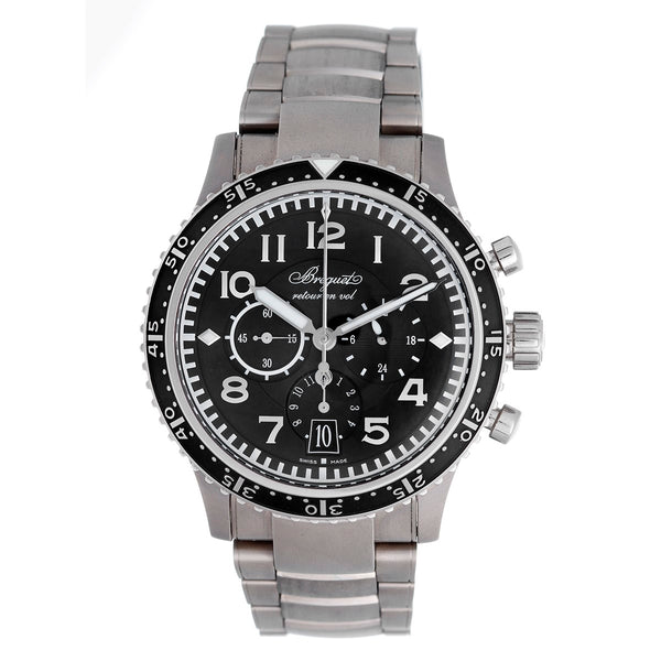 Breguet Transatlantique Type XXI Flyback Men's Titanium Chronograph Watch 3810TI/H2/TZ9