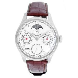 IWC Portuguese 7 Days Perpetual Calendar Stainless Steel Men's Complicated Watch IW502308 Limited Edition of 500