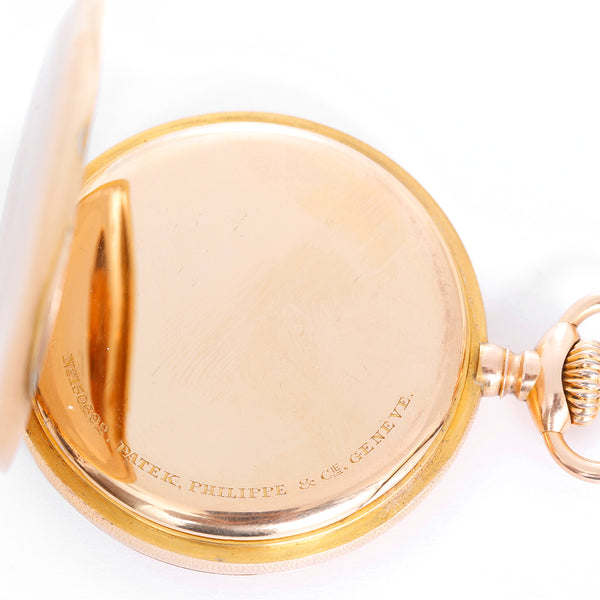 Patek Philippe 18k Yellow Gold Hunting Case Pocket Watch Wildlife Scene