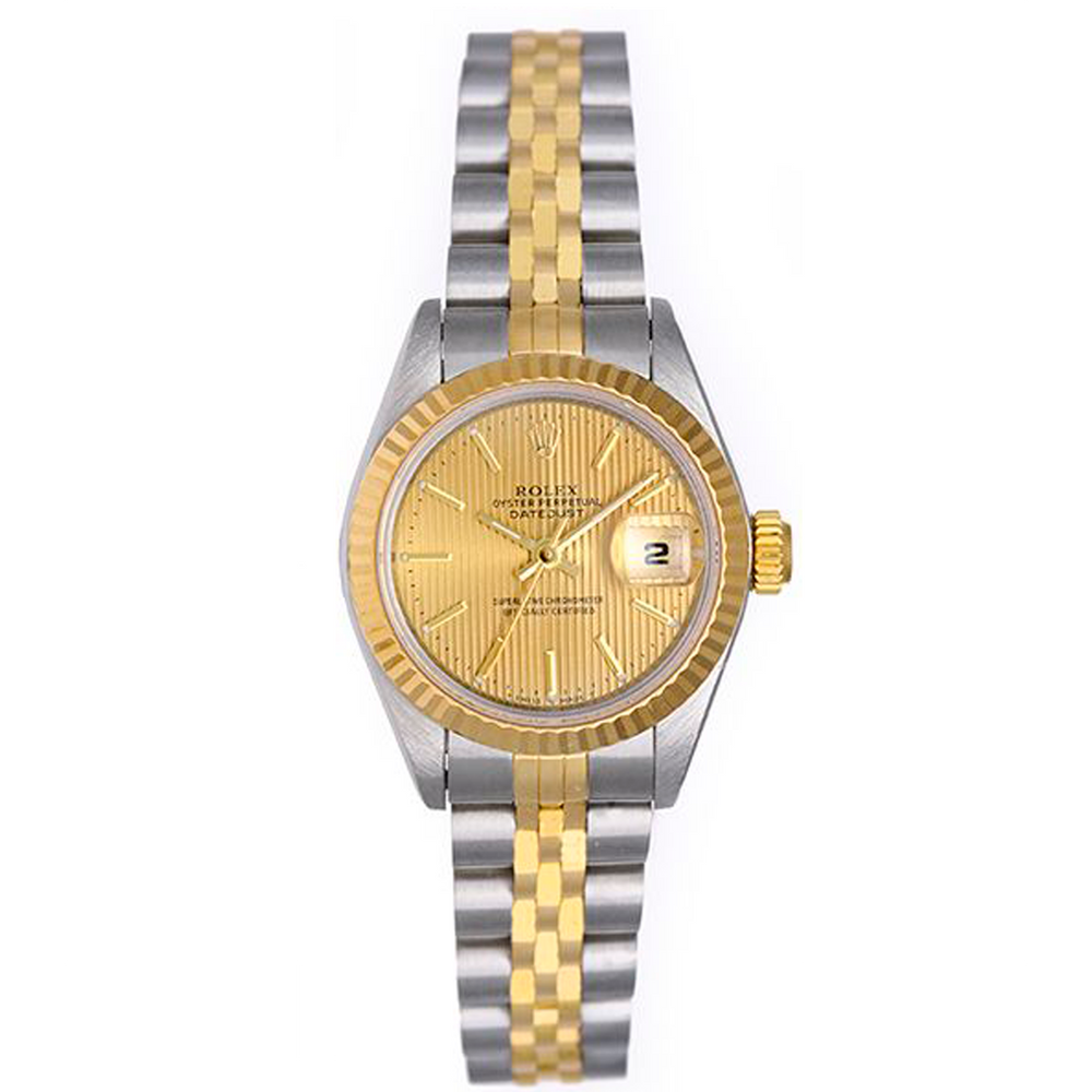 Ladies Rolex Datejust Watch 6917 Champagne Tapestry  Dial