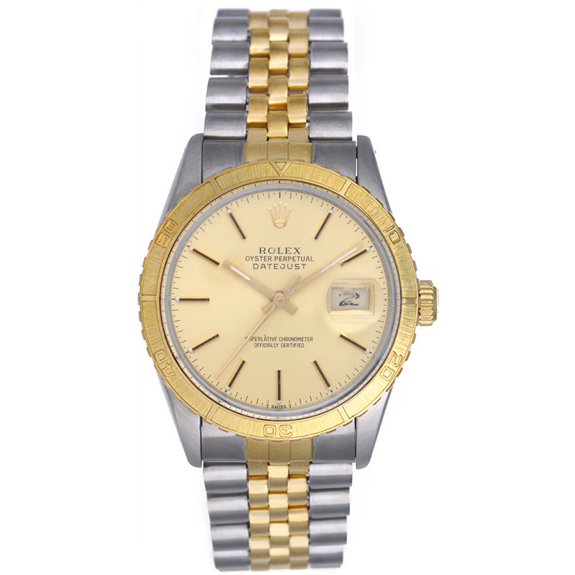 Rolex Turnograph 2-Tone Watch Thunderbird Bezel 16253