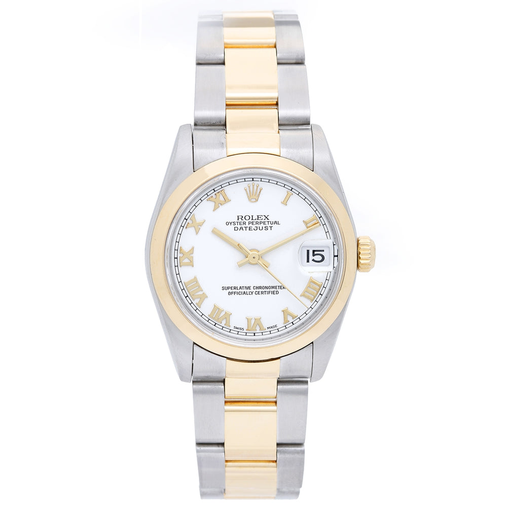 Rolex Datejust Midsize Unisex 2-Tone Watch 78243 White Dial