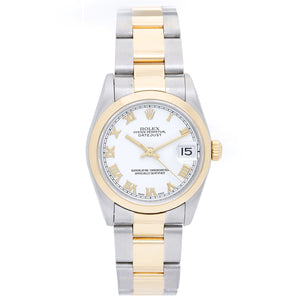 Rolex Datejust Midsize Unisex 2-Tone Watch 78243 White Dial