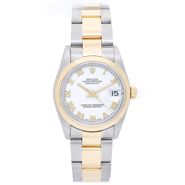 Rolex Datejust Midsize Unisex 2-Tone Watch 78243 White Dial
