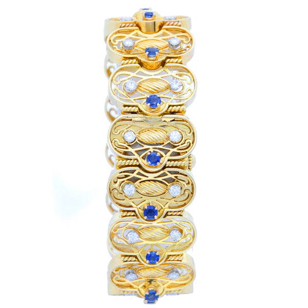 Vacheron Constantin Round Brilliant Diamonds and Sapphire Watch