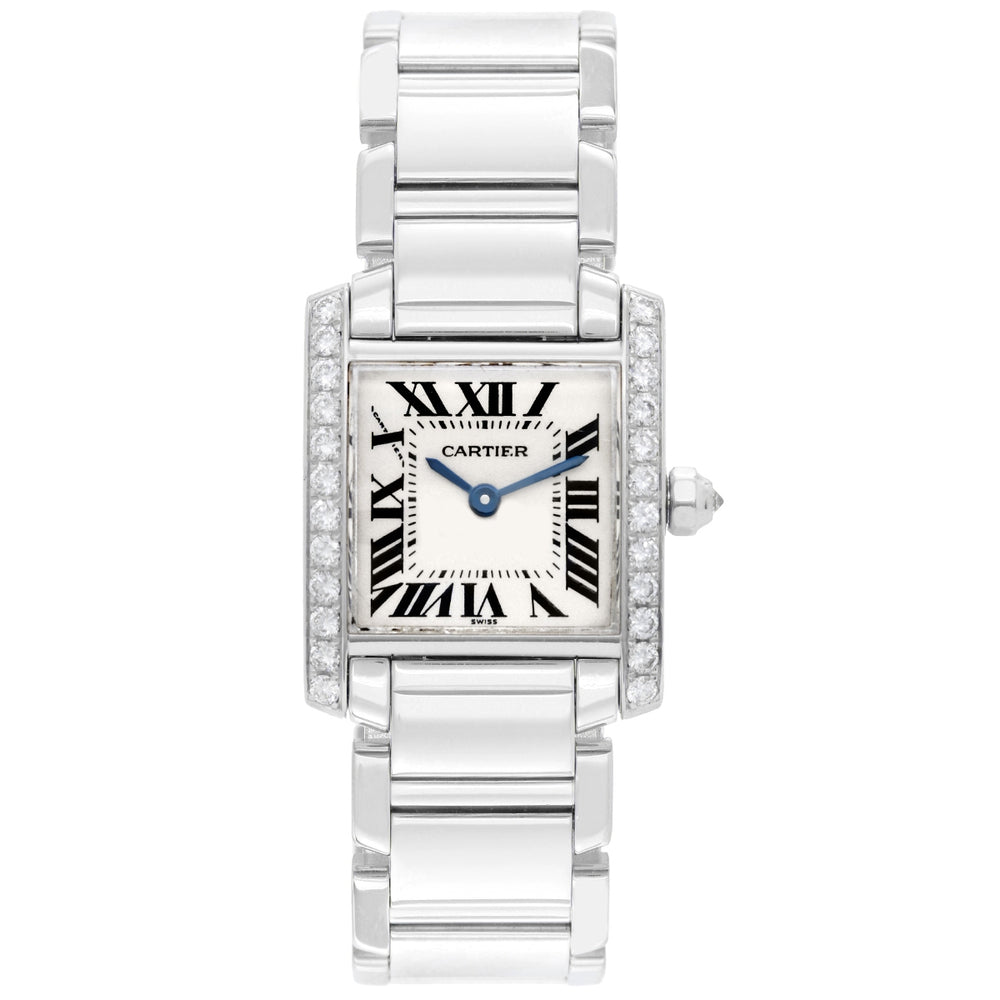 Cartier Tank Francaise 18k White Gold & Diamonds WE1002S3