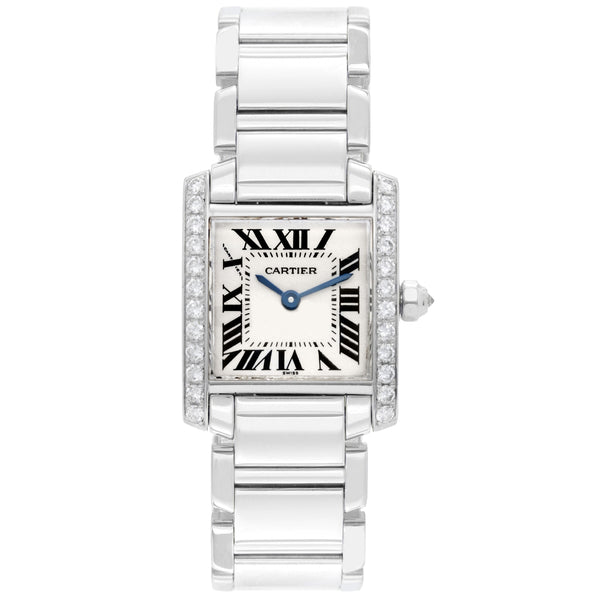 Cartier Tank Francaise 18k White Gold & Diamonds WE1002S3