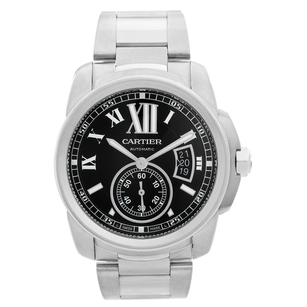 Cartier Calibre Stainless Steel Men's 42mm Watch W7100015 3389