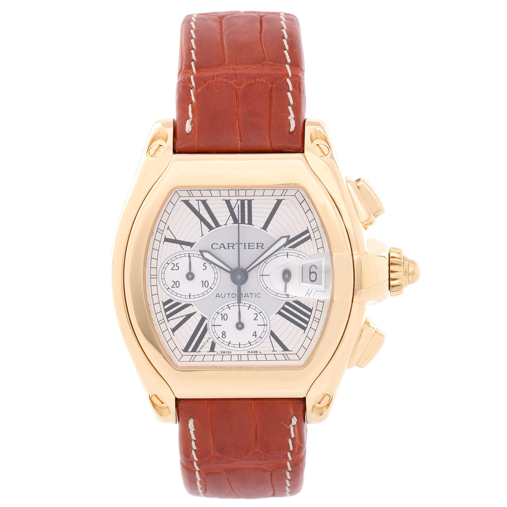 Cartier Roadster XL Chronograph 18k Yellow Gold Men's Watch W62021Y3 2619