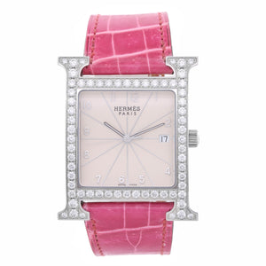 HERMES STAINLESS STEEL HEURE H LADIES WATCH
