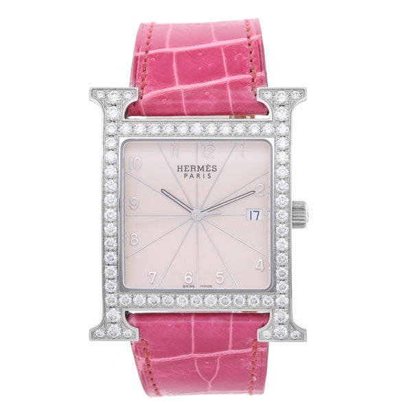 HERMES STAINLESS STEEL HEURE H LADIES WATCH
