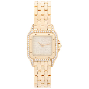 Cartier Panther Ladies 18k Yellow Gold Panthere Watch W25022B9