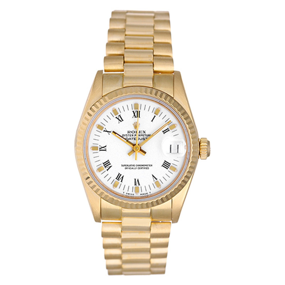 Rolex Midsize President 18K Yellow Gold Men's Or Ladies Watch 68278