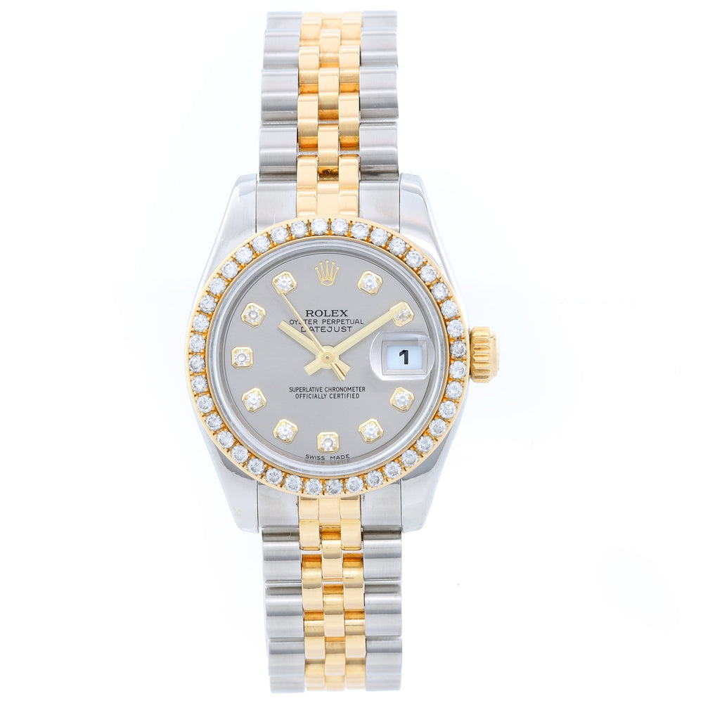 Rolex  Datejust Ladies 2-Tone Diamond & Diamond Bezel 179173