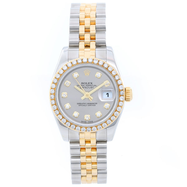 Rolex  Datejust Ladies 2-Tone Diamond & Diamond Bezel 179173