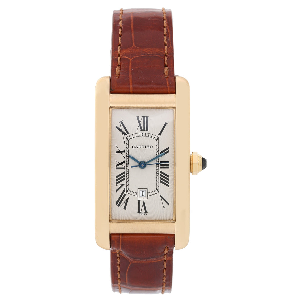 Cartier Tank Americaine 18k Gold Men's/Ladies Watch W2603156