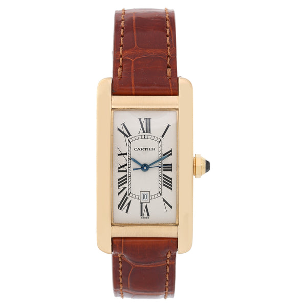 Cartier Tank Americaine 18k Gold Men's/Ladies Watch W2603156