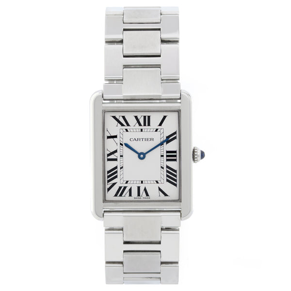 Men's Large Cartier Tank Solo Stainless Steel Watch W5200014