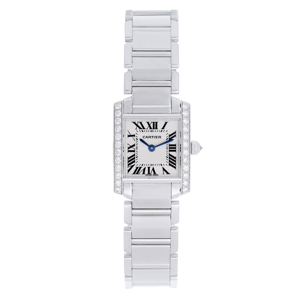 Cartier Tank Francaise 18k White Gold & Diamonds WE1002S3