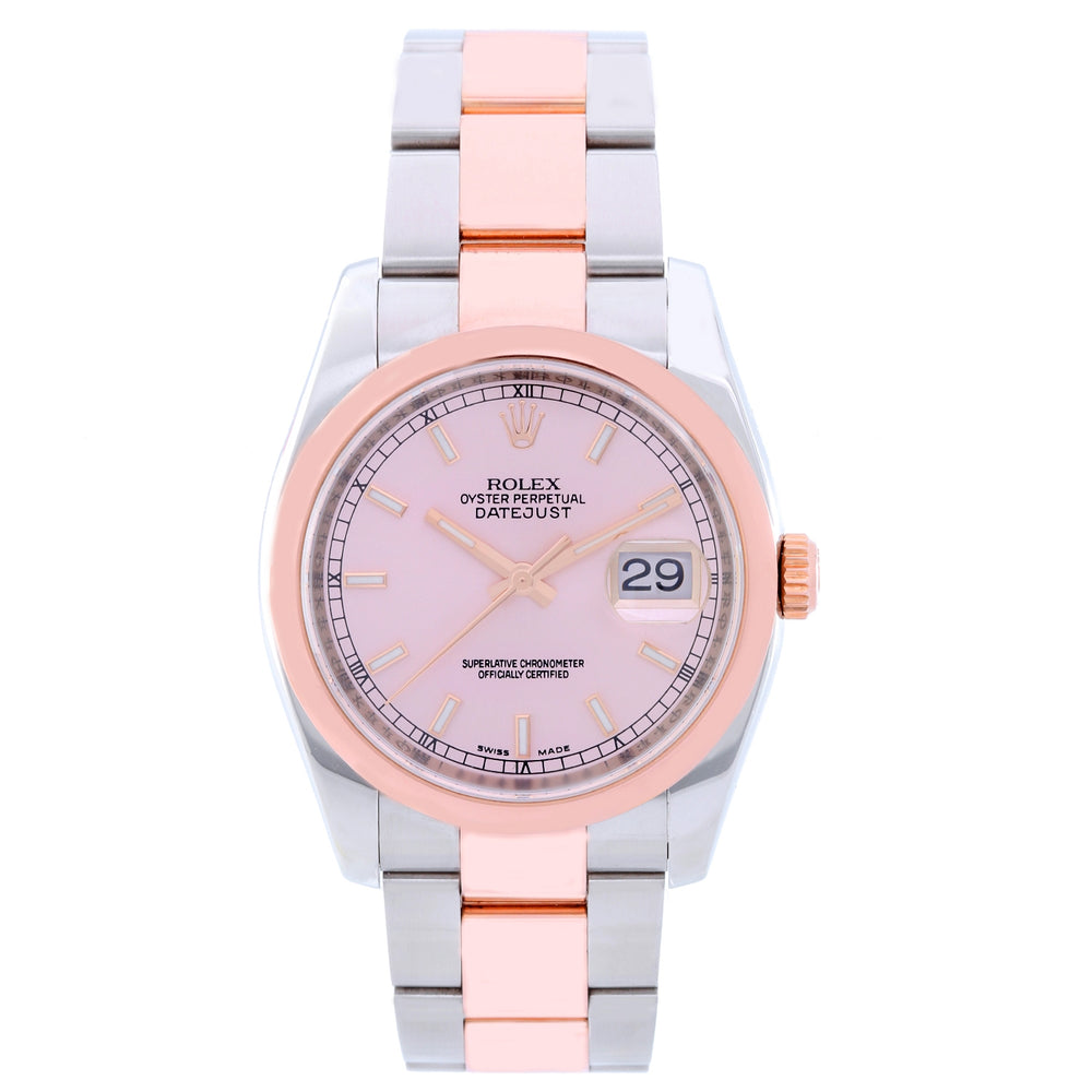 Rolex Datejust Men's Steel & Rose Gold Watch 116201