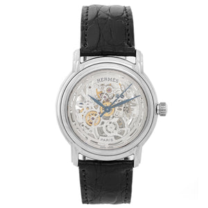 Hermes Sesame Skeleton 18K White Gold Watch
