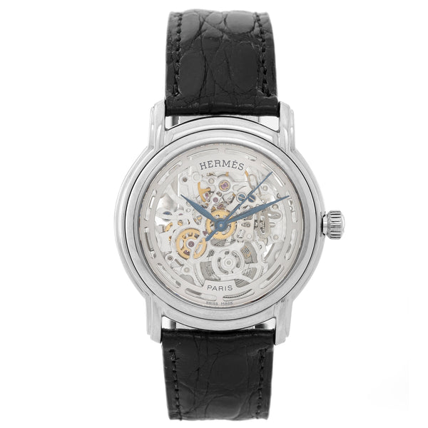 Hermes Sesame Skeleton 18K White Gold Watch