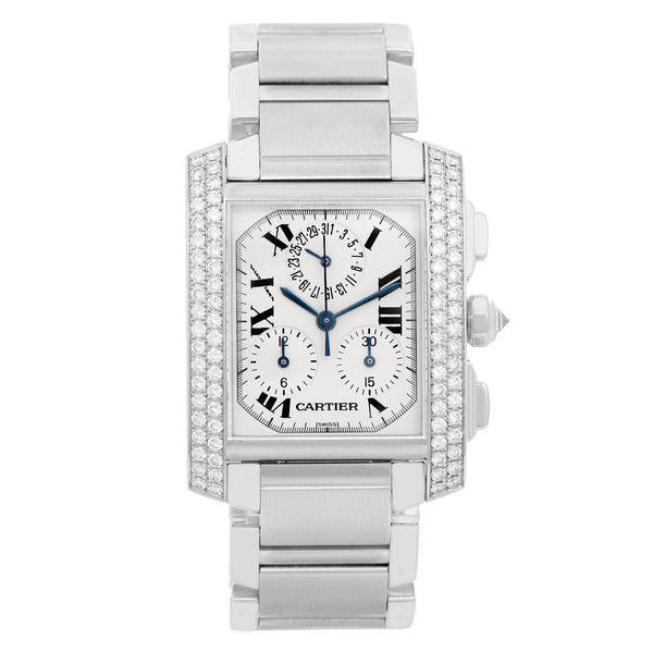 Cartier Tank Francaise 18K White Gold Chronograph