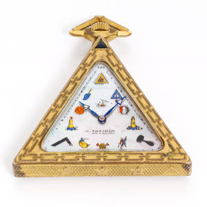 Masonic Mother of Pearl Gilt Pocket Watch Circa 1920's