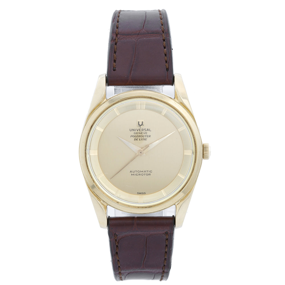 Vintage Universal Geneve Polerouter 18K Yellow Gold Men's Watch