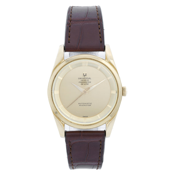 Vintage Universal Geneve Polerouter 18K Yellow Gold Men's Watch