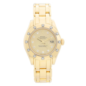 Rolex Ladies Masterpiece/Pearlmaster Watch  69318 Champagne Dial