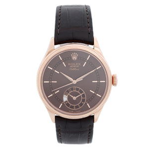 Rolex Cellini Dual Time 18K Rose Gold Men's Watch