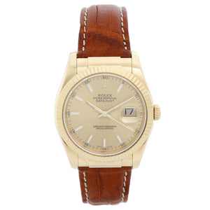 Rolex Datejust 18k Yellow Gold Men's Watch 116138