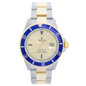 Rolex Submariner Men's Watch With Serti Diamond Dial 16613