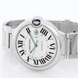Cartier Ballon Bleu Men's 42mm White Gold Automatic Watch W69013Z2