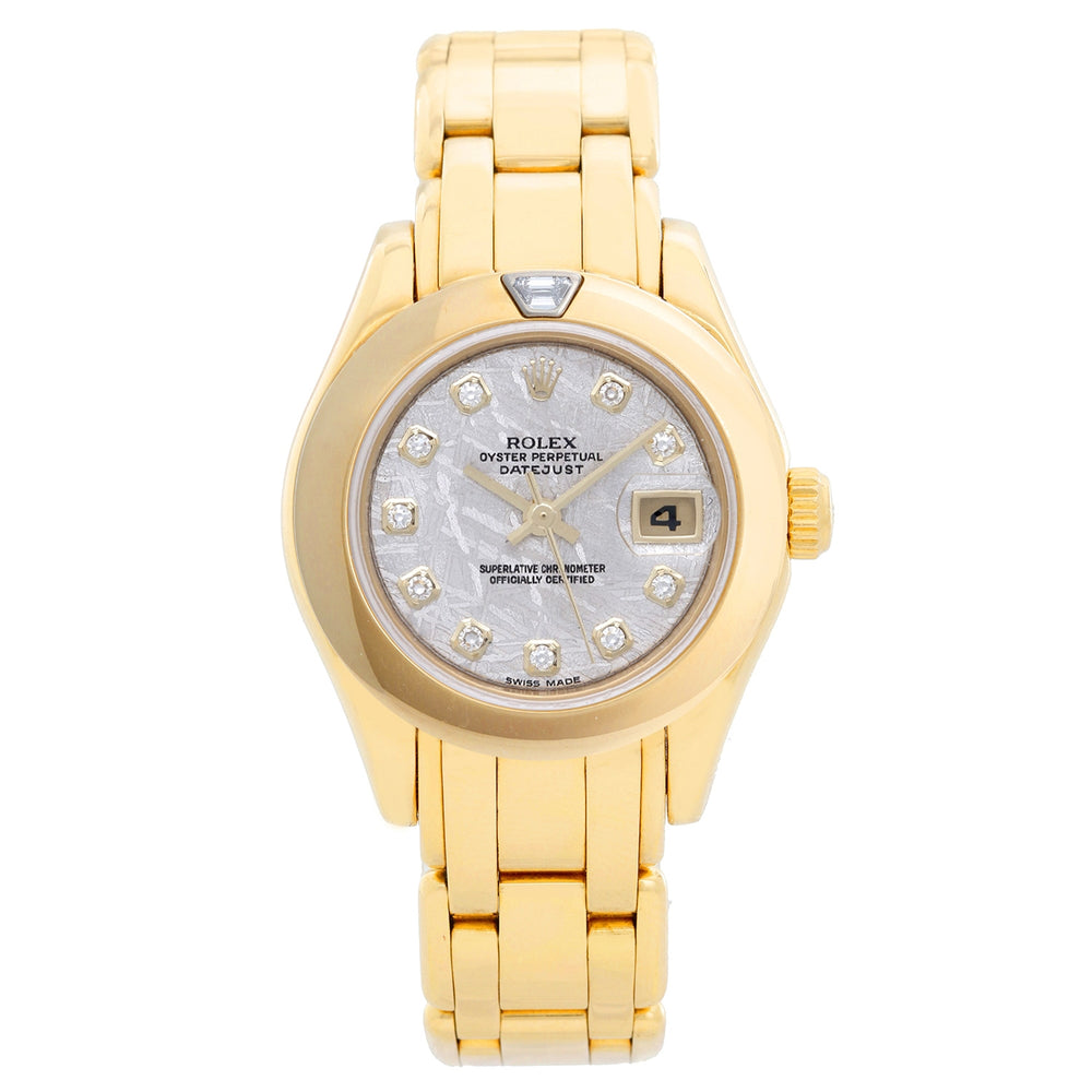 Rolex Ladies Masterpiece/Pearlmaster Gold Watch 69298