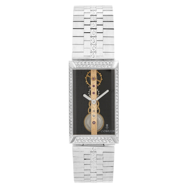 Corum Ladies " Golden Bridge" White Gold Watch