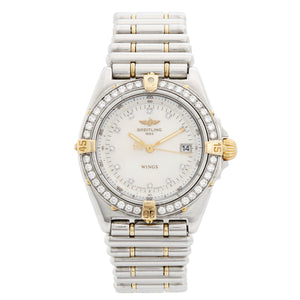 Breitling Wings Lady Steel and Gold Diamond Watch B67350