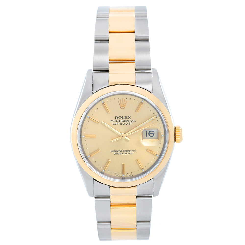 Men's Rolex Datejust Watch 16203 Champagne Dial