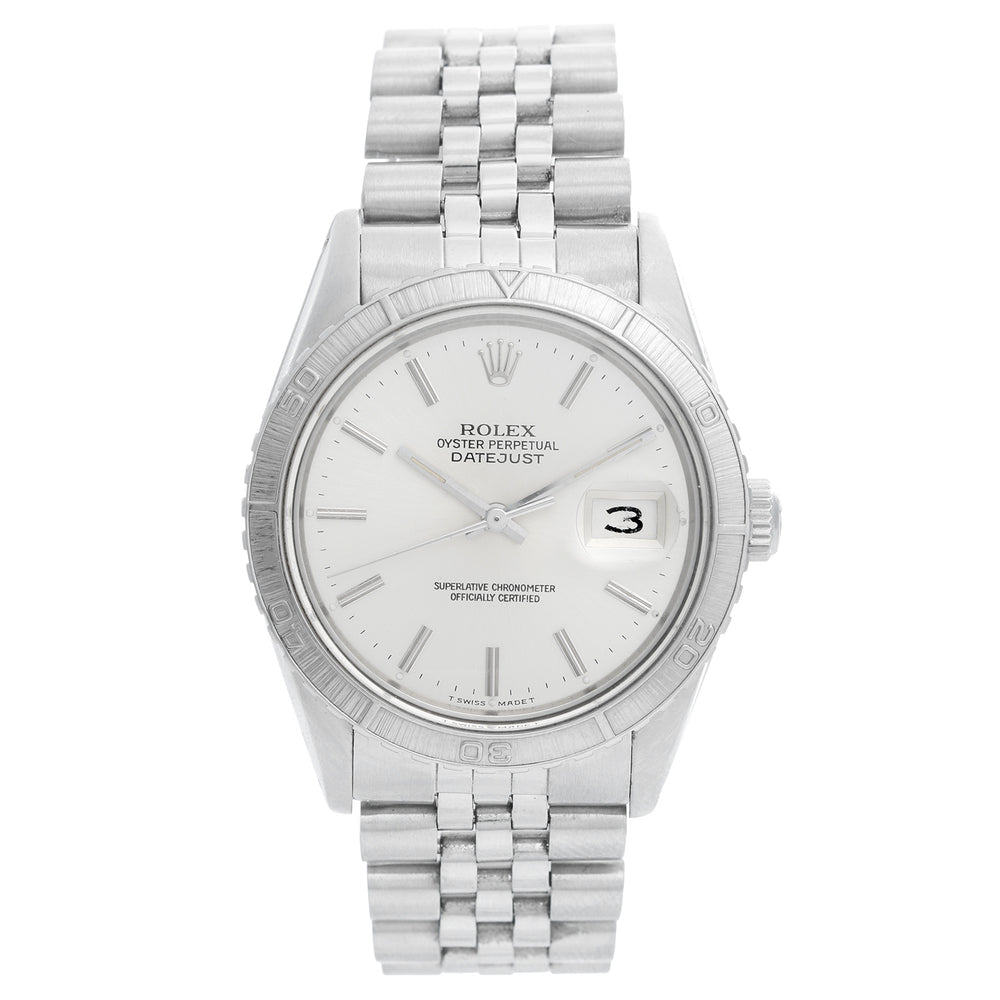 Rolex Turnograph Men's Steel Watch with Thunderbird Bezel 16264